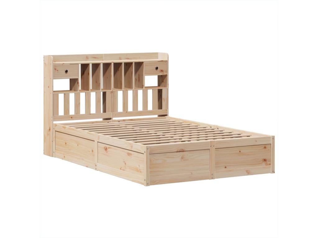 Bed frame without mattress 160x200 cm solid pine wood