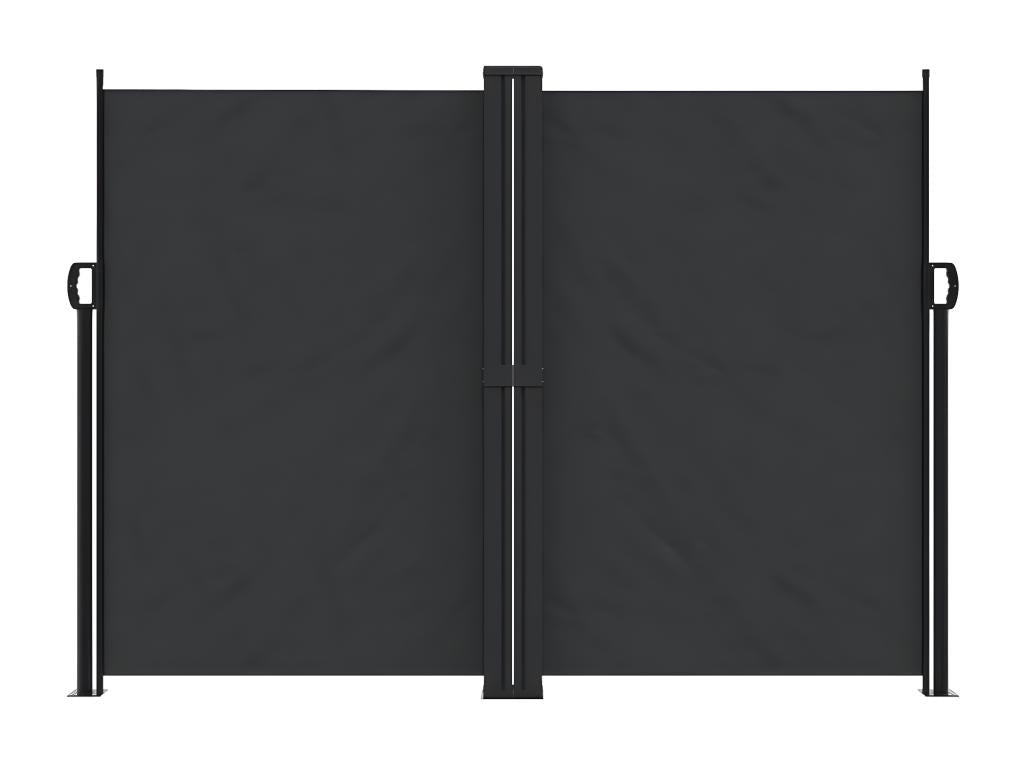 Black retractable side awning 180x600 cm
