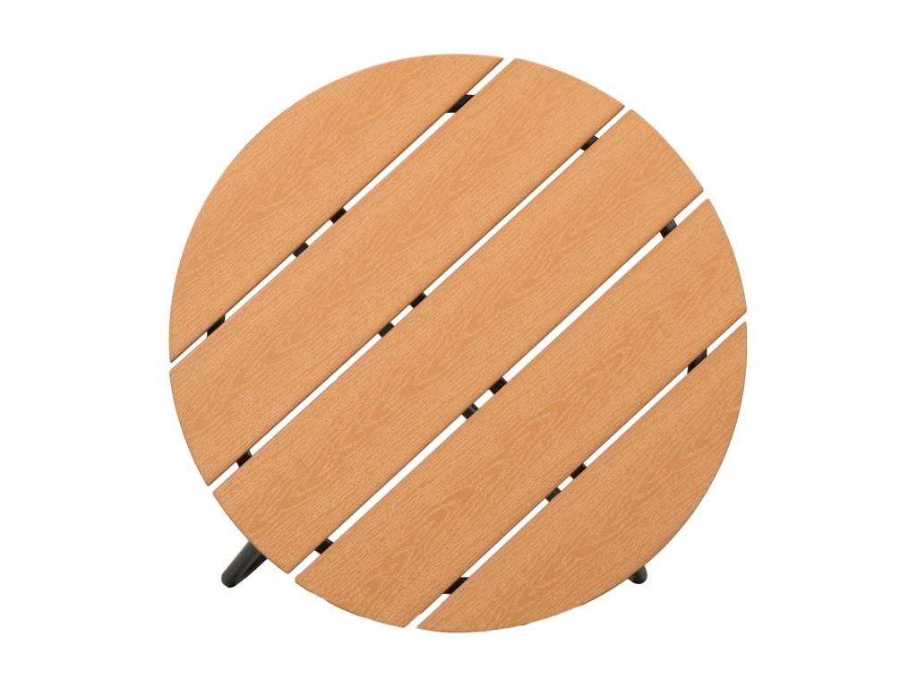 Meublita 2-seater 3-piece garden set, contemporary style, gray cushions, black epoxy steel, gray wire resin