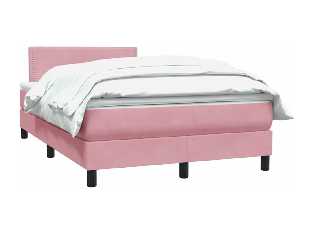 Meublita bed base with pink velvet mattress 120x220 cm