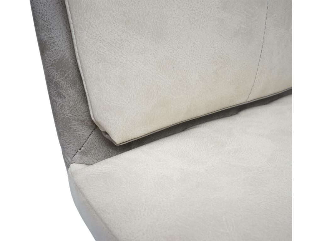 Meublita-G42 dining chair, set of 2, cream grey faux leather