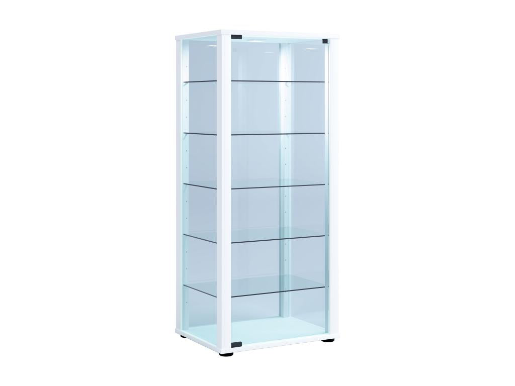 Vertchez wood glass display case for collections glass display case for stands Kavisa L White display case