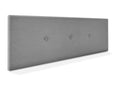 Meublita Aqualine Smooth Fabric Headboard with Buttons 150x50cm for 150cm Beds - Grey