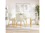 Set of 4 cream velvet dining chairs