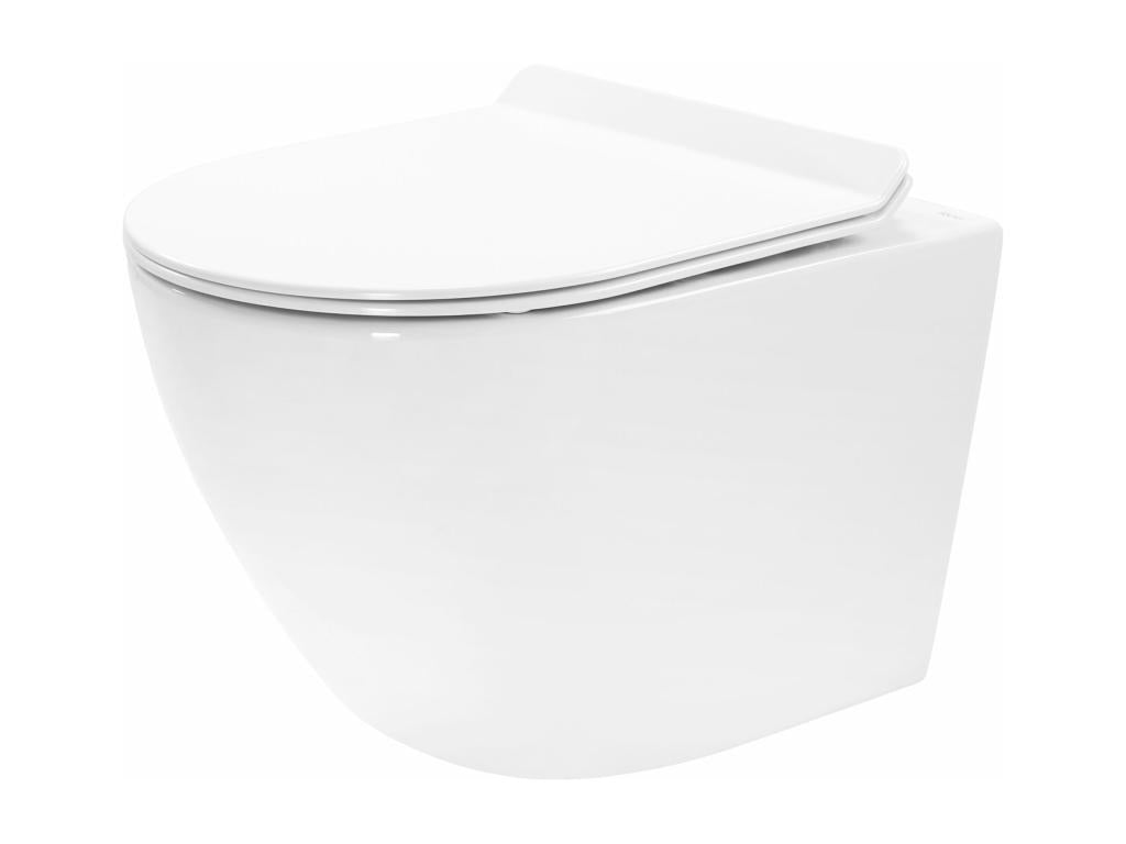 Meublita Rimless Wall-Hung Toilet Bowl Meublita/Slim/Zm N White