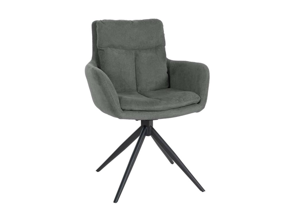 Vertchez Swivel Armchair in Fabric - Grey 88.00
