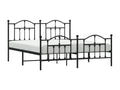 Metal bed frame with headboard and footboard, black, 183x213