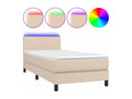 Meublita bed base with mattress and LED Cappuccino 80x200cm
