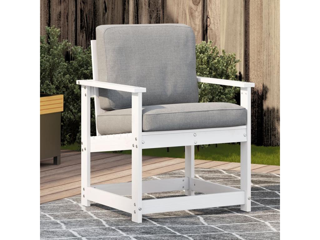 White garden chair, 62x56x77 cm, solid pine wood