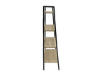 Vertchez - 4-Tier Metal and Wood-Look Shelf
