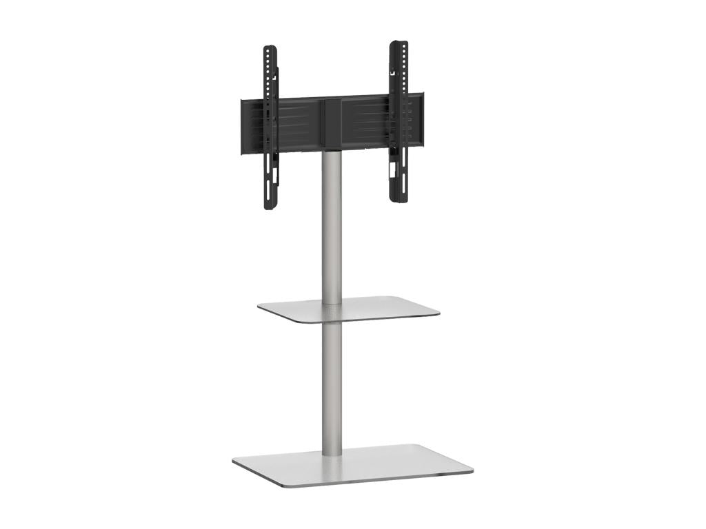 Meublita TV Stand Rack Aluminum TV Meublita glass Alani Clear glass shelf