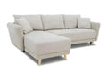 Meublita 3-4 seater reversible corner sofa bed - Beige fabric - Storage compartment - W 244 x D 158 x H 95 cm