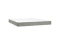 Meublita bed base with mattress and LED, light grey, 180x200