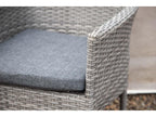 Meublita garden chair with grey garden cushion.