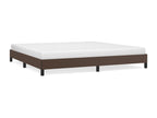 Brown faux leather bed frame (without mattress) 200x200 cm