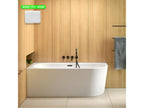 Corner bathtub, white, Meublita siphon and drain included, headrest - Meublita S CLASS - RIGHT - 170x75 cm