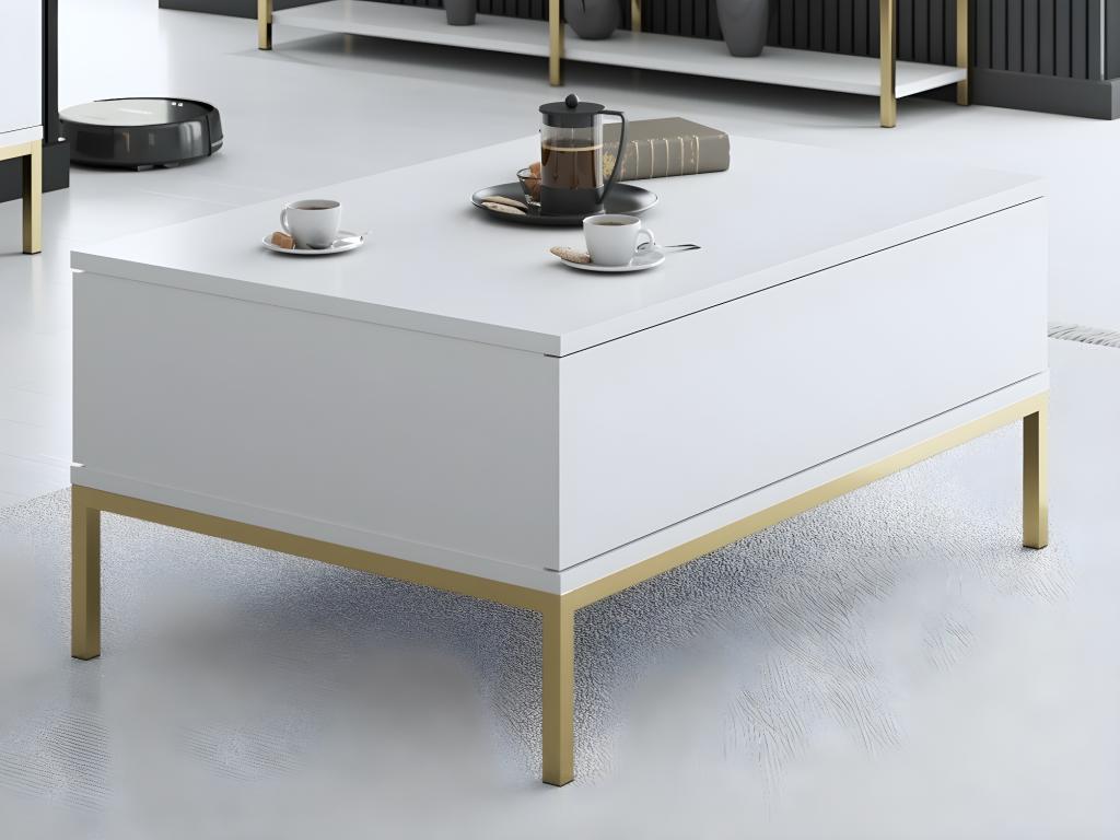 Meublita coffee table in chipboard and metal