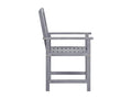 Meublita 4-Piece Solid Wood Garden Chairs, Grey