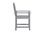 Meublita 4-Piece Solid Wood Garden Chairs, Grey