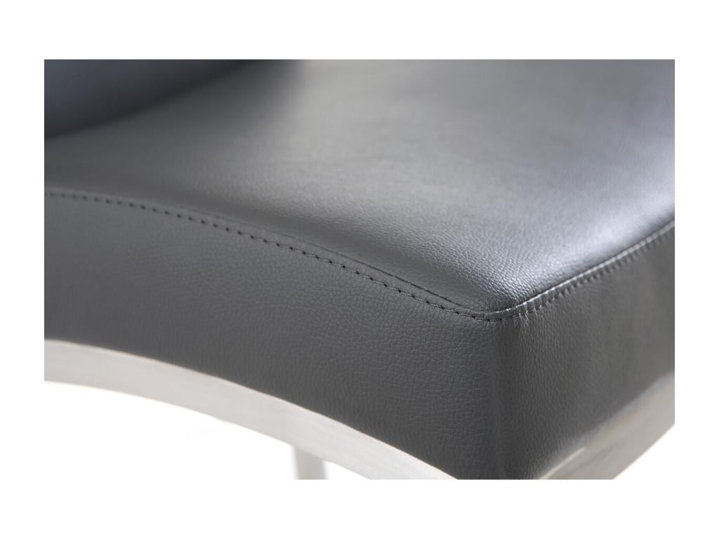 Dark grey designer bar stools, 70 cm high, set of 2, OLLY