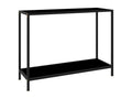 Black console table 100x35x75 cm Tempered glass