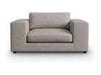 Meublita - Trendy 1.5-seater sofa in grey structural fabric - 156x122x72cm