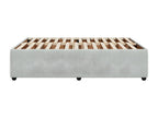 Light Grey Velvet Bed Frame 140x190 cm
