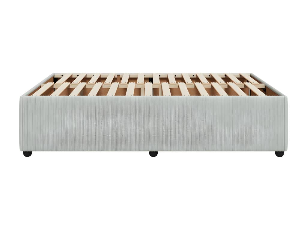 Light Grey Velvet Bed Frame 140x190 cm