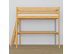 Wooden loft bed - with desk N02 Natural Pine 120x180