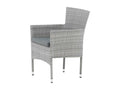 Meublita garden chair with grey garden cushion.