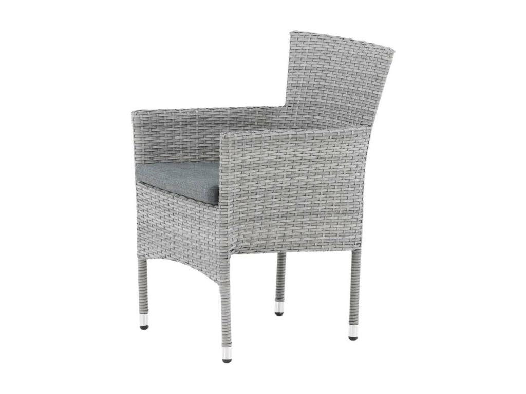 Meublita garden chair with grey garden cushion.