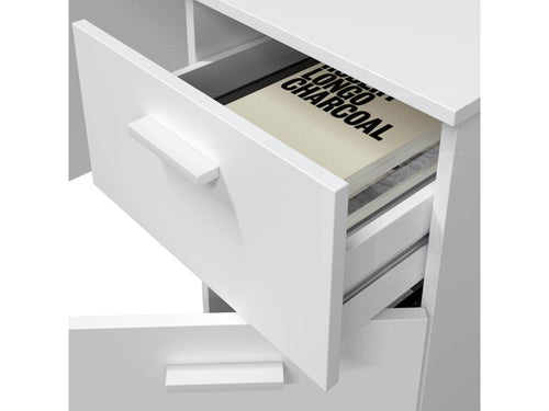 Meublita desk with 1 door and 1 drawer, white, 108 cm long