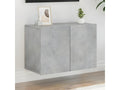 Concrete grey wall-mounted TV unit, 60x30x41 cm