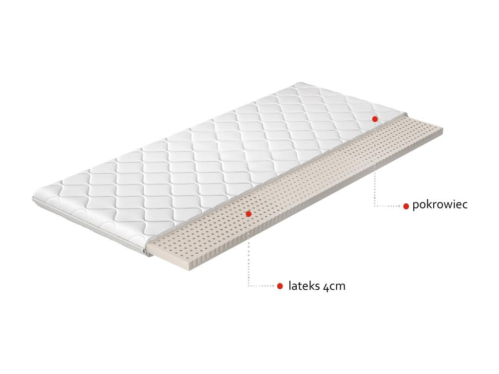Meublita natural latex mattress topper - 4cm - 7 sizes - 200x200