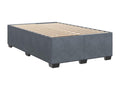 Meublita bed base and mattress, Dark Grey 120x200cm Velvet
