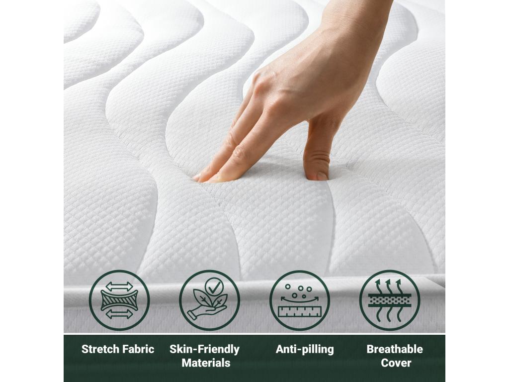 Single mattress 70x150 with orthopedic memory foam - Height 16 cm - Made in Italy