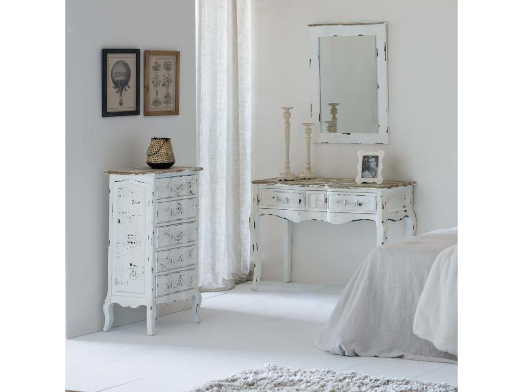 White lacquered wood console table, 115x50x80h