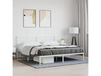 Metal bed frame with white headboard 183x213