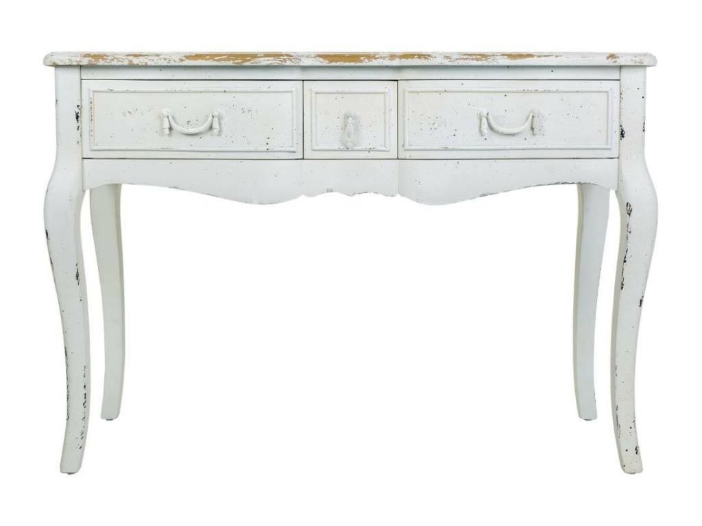 White lacquered wood console table, 115x50x80h