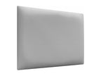 Meublita Upholstered Headboard in High-Quality Faux Leather, Meublitaérieure composed of interchangeable self-adhesive panels, light grey, 110 cm