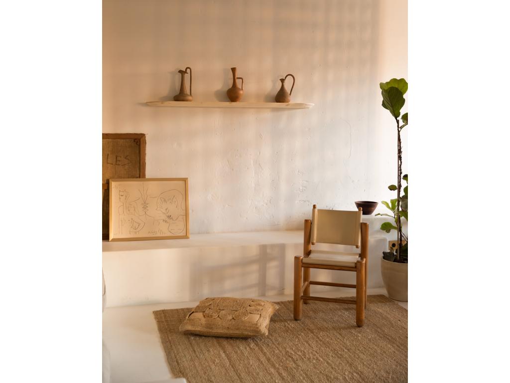 Set of 3 natural fir wood shelves 100x3.2cm - Meublita