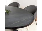 Vertchez - Dining table 220x110cm with black stone-effect top