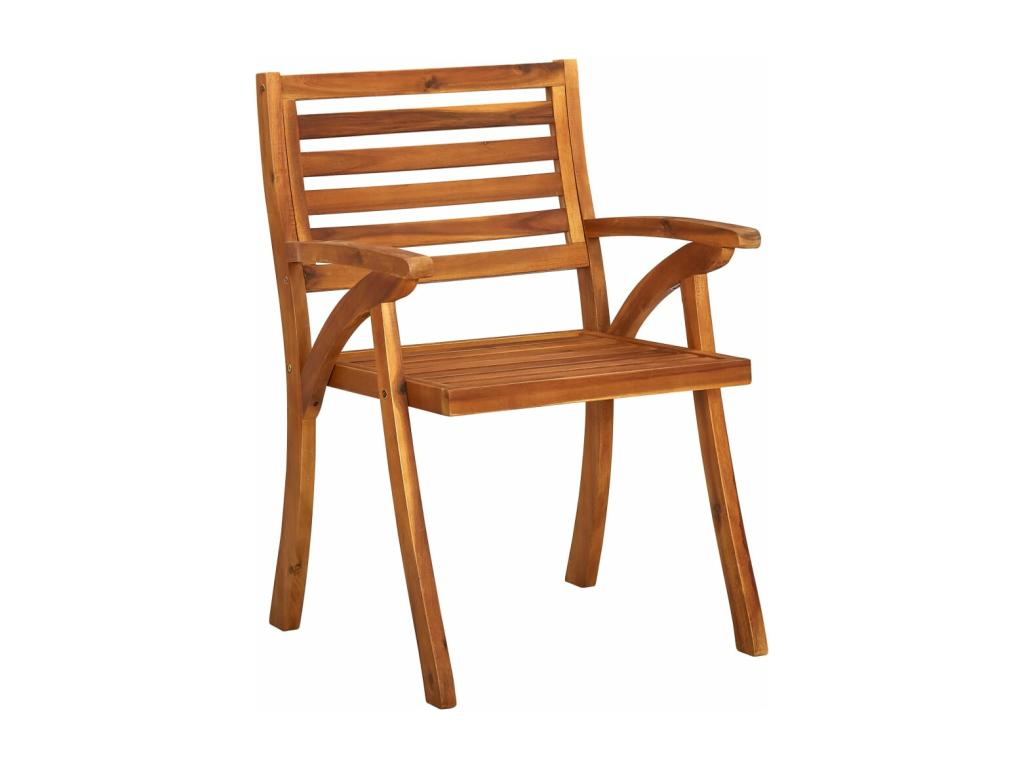 Garden dining chairs with cushions, 2 pieces, Meublita solid wood