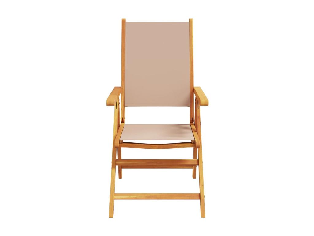 Set of 2 Meublita garden chairs in solid wood and fabric