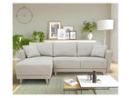 Meublita 3-4 seater reversible corner sofa bed - Beige fabric - Storage compartment - W 244 x D 158 x H 95 cm