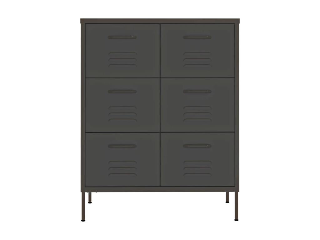 Anthracite drawer unit 80x35x101.5 cm Steel
