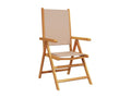 Set of 2 Meublita garden chairs in solid wood and fabric