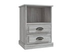 Meublita bedside tables, 2 pcs, grey, 43x36x60