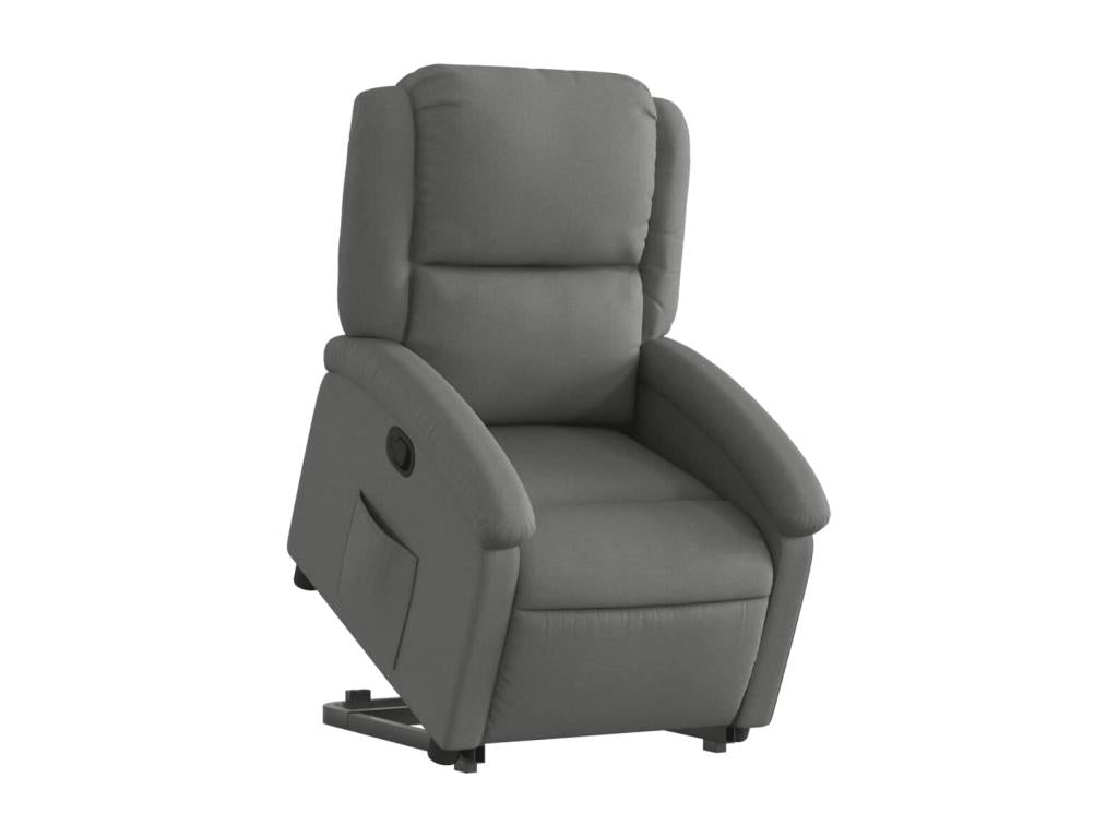 Dark Grey Fabric Reclining Armchair
