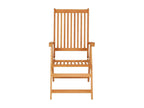 8-piece reclining garden chairs with cushions, solid teak